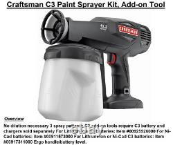 CRAFTSMAN C3 19.2V Cordless Paint Sprayer 315. SS630 Ultra Rare Near Mint Extra's