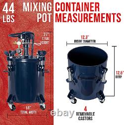 Commercial 5 Gallon (20 Liters) Spray Paint Pressure Pot Tank with Air Powered M