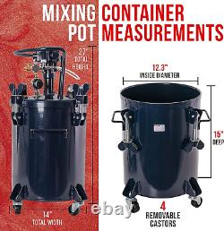 Commercial 8 Gallon (30 Liters) Spray Paint Pressure Pot Tank with Air Powered M