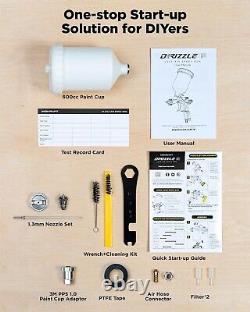 D1 LVLP Air Spray Gun Basic Kit, Ease of use, Paint Gun for Cars & House