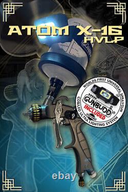 DIY Auto Painting Tool Atom X16 HVLP Sprayer With FREE Universal Gunbudd Light
