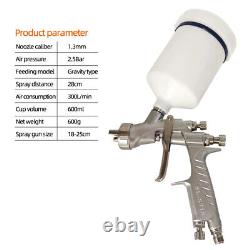 DRAM Spray Gun for Car Air Spray Gun Professional Tool Nozzle Size 1.3MM