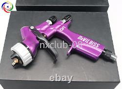Devilbiss 600 ML HVLP Spray Gun Purple CV1 1.3mm Nozzle Car Paint Tool Pistol