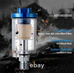 Digital Paint Spray Gun Air Pressure Regulator Gauge Water Separator Filter Tool