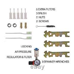 ETOSHA HVLP Spray Gun Set 3pcs Auto Paint Primer with Air Regulator & Mainten