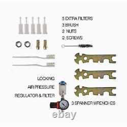 ETOSHA HVLP Spray Gun Set 3pcs, Auto Paint Primer withAir Regulator & Maintenance