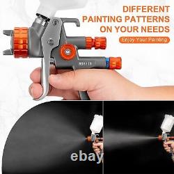 Easy. Air Paint Sprayer Gun with 1.3mm Nozzle 600CC Cup HVLP Spray Gun Kit