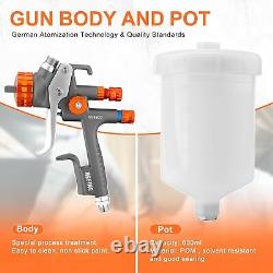 Easy. Air Paint Sprayer Gun with 1.3mm Nozzle 600CC Cup HVLP Spray Gun Kit