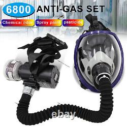 Electric 6800 Full Face Gas Mask Chemical Paint Spray Respirator Air Breathing