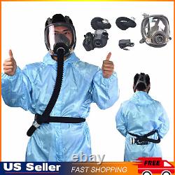 Electric Constant Flow Supplied Air Fed Full Face Gas Mask Spray Painting Tool