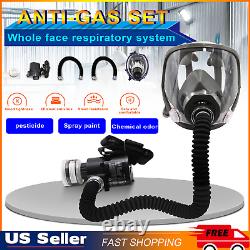 Electric Constant Flow Supplied Air Fed Full Face Gas Mask Spray Painting Tool