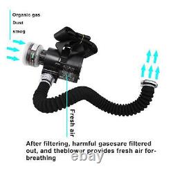 Electric Constant Flow Supplied Air Fed Full Face Gas Mask Spray Painting Tool