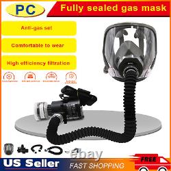 Electric Constant Flow Supplied Air Fed Full Face Gas Mask Spray Painting Tool