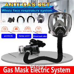 Electric Full Face 6800Gas Mask Chemical Vapor Paint Spray Respirator 95% Filter