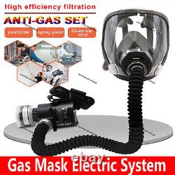 Electric Full Face 6800Gas Mask Chemical Vapor Paint Spray Respirator 95% Filter