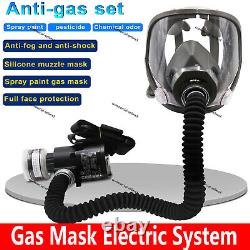 Electric Full Face 6800Gas Mask Chemical Vapor Paint Spray Respirator 95% Filter