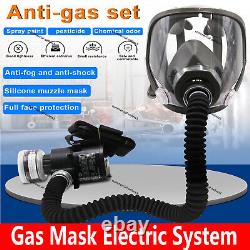 Electric Full Face 6800Gas Mask Chemical Vapor Paint Spray Respirator 95% Filter