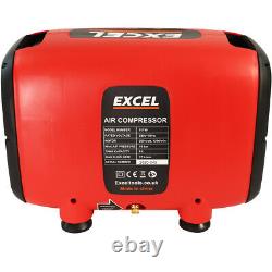 Excel Air Compressor 230V 6L 300W For Spray Painting, Tyre Inflator Air Brushing