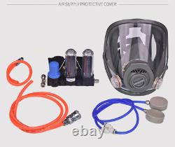 Full Face Gas Mask Flow Supplied Air Fed Chemical Spray Painting Respirator