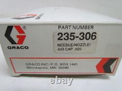 Graco 235306 Needle Nozzle Air Cap Assembly Kit. 020 For Paint Spray Gun NIB