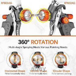 HVLP Air Gravity Spray Gun Sets, 2-Spray Paint Gun, 1.0mm 100ml & 1.4/1.7mm 6