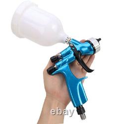 HVLP Air Spray Gun Kit Blue 1.3mm Nozzle Car Primer Paint Sprayer Tool 600ml Cup
