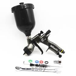 HVLP GTI Air Spray Gun Kit 1.3mm Nozzle Gravity Feed Car Paint Tool Pistol Set