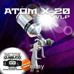 HVLP Limited Edition ATOM-X20 Auto Paint Spray Gun with FREE GUNBUDD LIGHT
