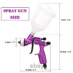 HVLP Spray Gun Kit 1.3mm Nozzle Car Primer Home Paint Sprayer Tool with 600ml Cup