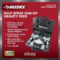 HVLP and Standard Gravity Feed Spray Gun Kit Car Auto Wall Air Paint Sprayer