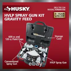 HVLP and Standard Gravity Feed Spray Gun Kit Car Auto Wall Air Paint Sprayer