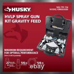 HVLP and Standard Gravity Feed Spray Gun Kit Car Auto Wall Air Paint Sprayer