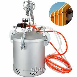 High Pressure Pot Air Paint Spray Gun 2 1/2 Gallon Industrial Painting Painter