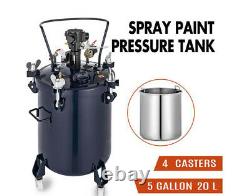 INTSUPERMAI 5 Gal Feed Paint Pot Tank Spray Gun Sprayer Regulator Agitator141020
