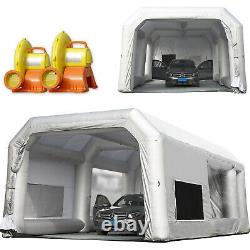 Inflatable Paint Booth Portable Automotive Spray Tent With UL 2 Blowers 5 Sizes