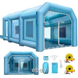 Inflatable Spray Booth 20x13x8.5ft Car Paint Tent withBetter Air Filter &2 Blowers