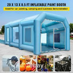 Inflatable Spray Booth 20x13x8.5ft Car Paint Tent withBetter Air Filter &2 Blowers