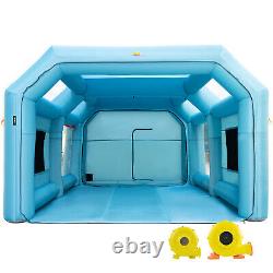 Inflatable Spray Booth 26x13x10FT Car Paint Tent withBetter Air Filter& 2Blowers