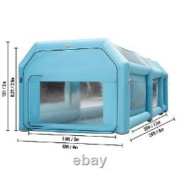 Inflatable Spray Booth 26x13x10FT Car Paint Tent withBetter Air Filter& 2Blowers