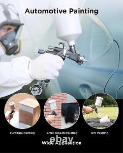 InoKraft D1 LVLP Air Spray Gun Premium Kit, Easy to Use, Paint Gun for Cars &