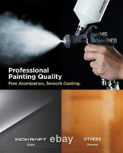 InoKraft D1 LVLP Air Spray Gun Premium Kit, Easy to Use, Paint Gun for Cars &