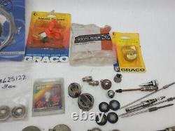LARGE LOT OF GRACO / DEVILBISS PAINT SPRAYER & PUMP PARTS OLD STOCK NEWithUSED HR