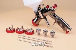 LVLP Air Spray Gun for Car Painting With Nozzles 1.3mm, 1.5mm, 1.7mm, 2.0mm R500