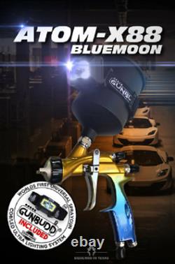 LVLP-MP ATOM X88 BLUEMOON Auto Paint Air Spray Gun 1.3 and 1.4 TIP Combo Nozzle