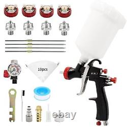 LVLP Spray Gun R500, Air Paint Gun Automotive with 1.3/1.5/1.7/2.0mm Nozzle &