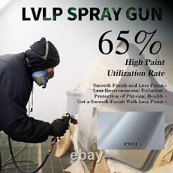 LVLP Spray Gun R500, Air Paint Gun Automotive with 1.3/1.5/1.7/2.0mm Nozzle &