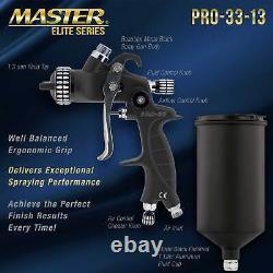 Master 33 Series HVLP Spray Gun, 1.3mm Tip, Air Regulator, Auto Car Paint