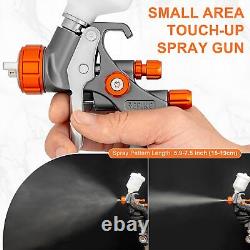 Mini HVLP Spray Gun, Touch Up Air Compressor Paint Spray Gun with 1.0mm Nozzl