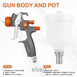 Mini HVLP Spray Gun, Touch Up Air Compressor Paint Spray Gun with 1.0mm Nozzl