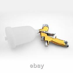 New Paint Spray AD-5000 Gun Automotive Air1.3 mm Nozzle Gravity feed 600ml Gold